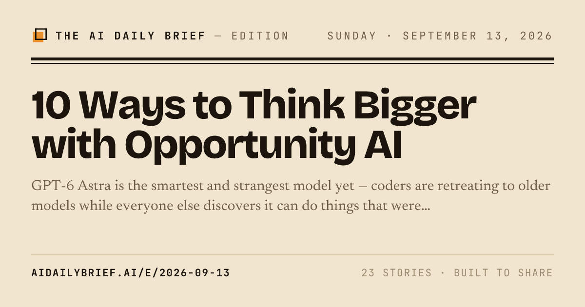 Opportunity AI — A World of Possibilities
